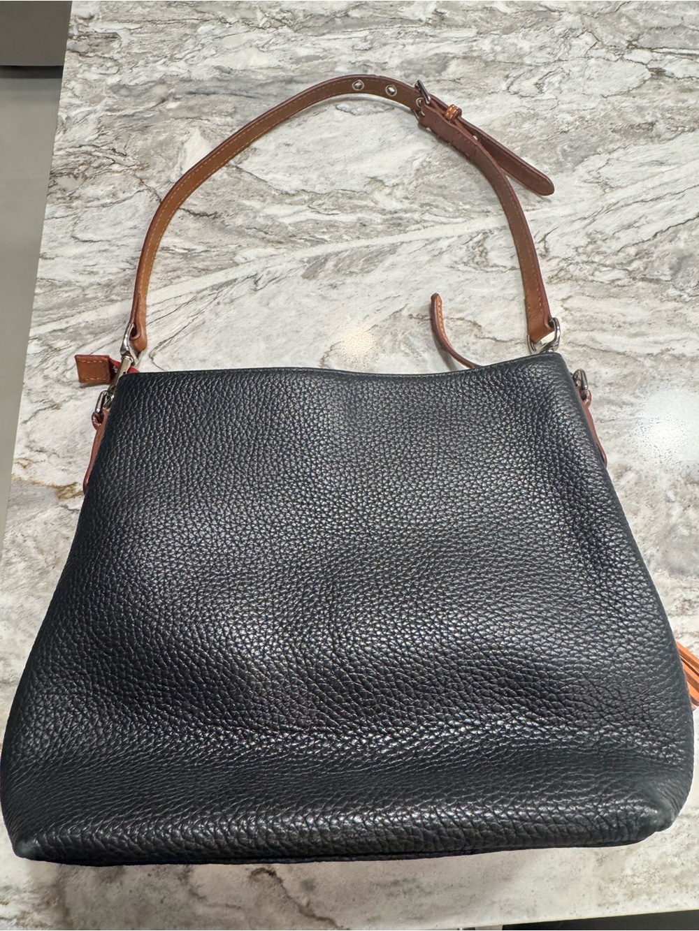 Dooney & Bourke Patterson Paige Sac Black Pebble Leather Hobo Bag - Picture 6 of 15
